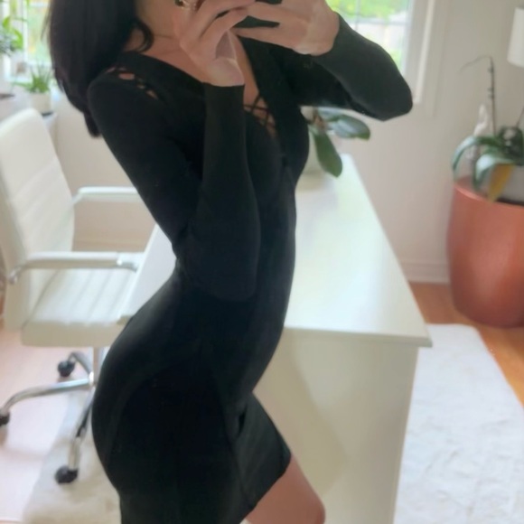 Dark Green Marciano Dress - Picture 4 of 4